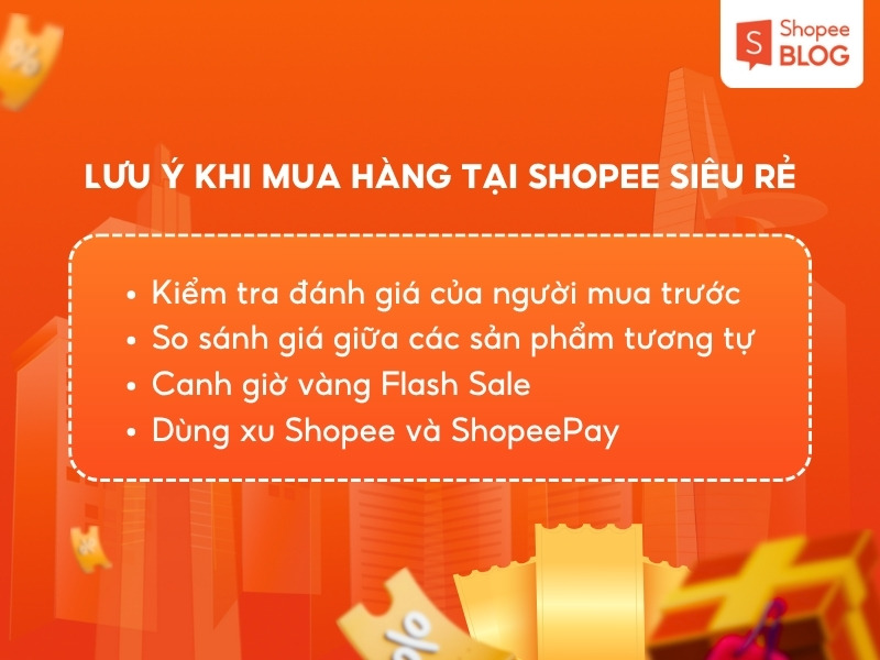 Lưu ý khi mua hàng tại Shopee Siêu Rẻ