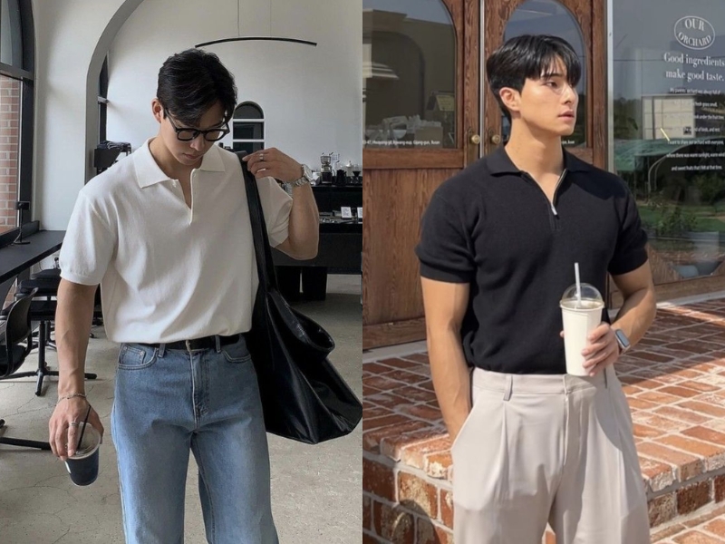 phối đồ nam với áo polo