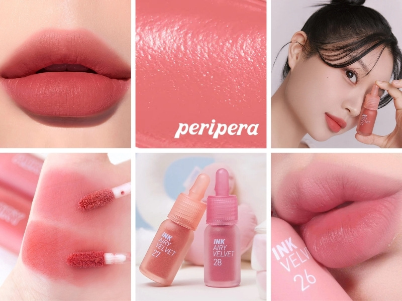Swatch son tint lì Peripera Ink Airy Velvet