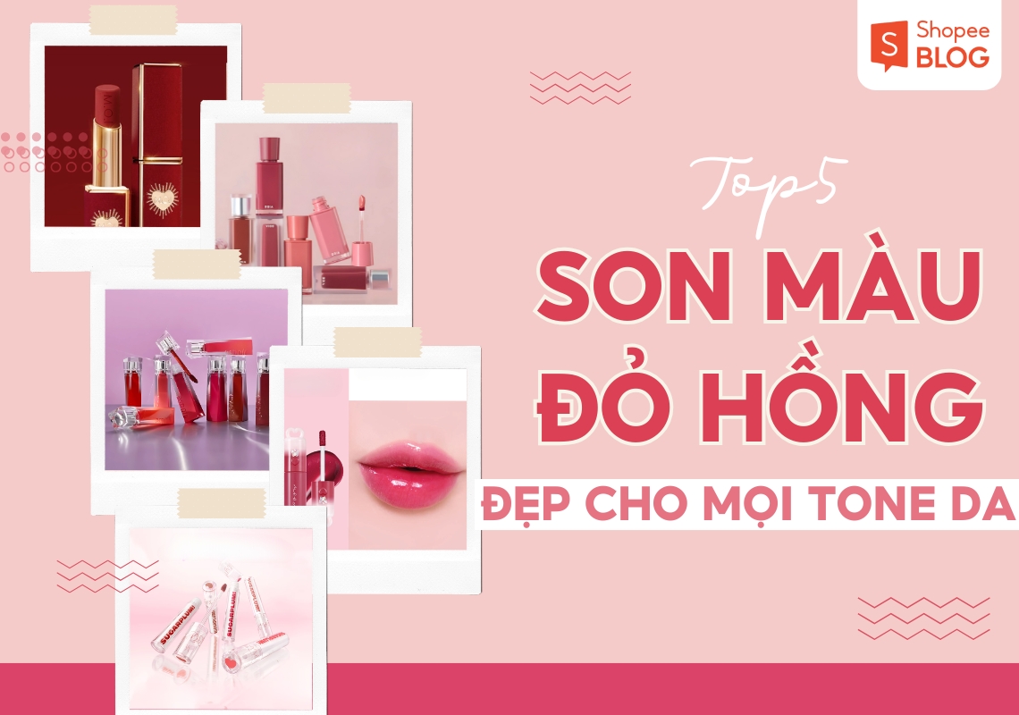 son màu đỏ hồng đẹp