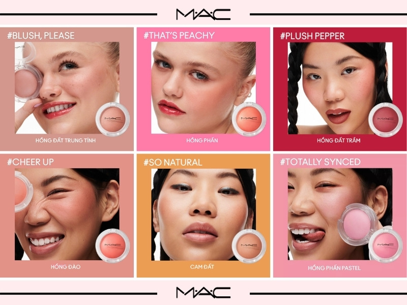 Bảng màu má hồng MAC Glow Play Cushiony Blush