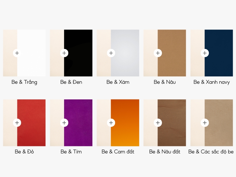 Màu be phối với màu gì? 