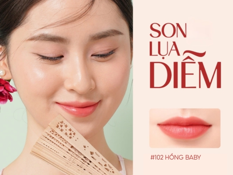 Son Lụa Diễm với tông hồng baby