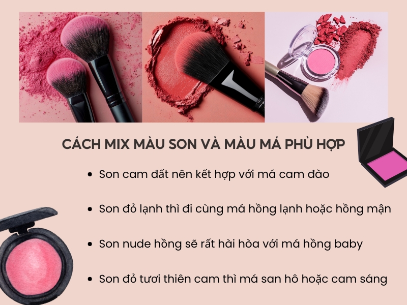 Nguyên tắc chọn màu má và màu son sao cho phù hợp với layout make up