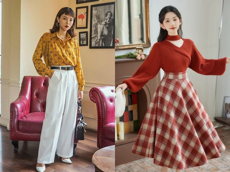 phối đồ theo phong cách vintage nữ 