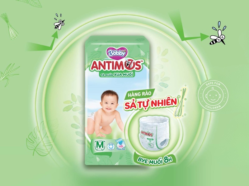 Tã quần xua muỗi Bobby Antimos