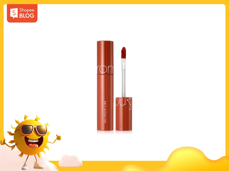 Sắc đỏ nâu của Romand Juicy Lasting Tint