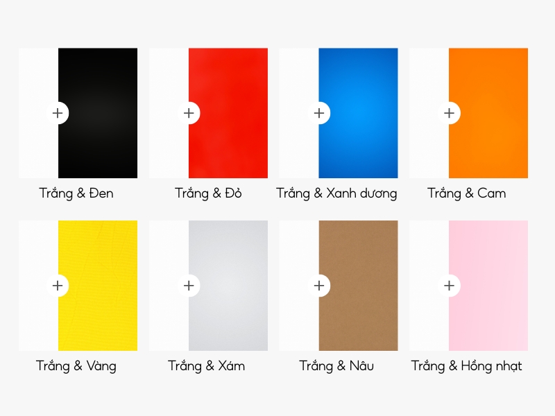 màu sắc kết hợp được với màu trắng