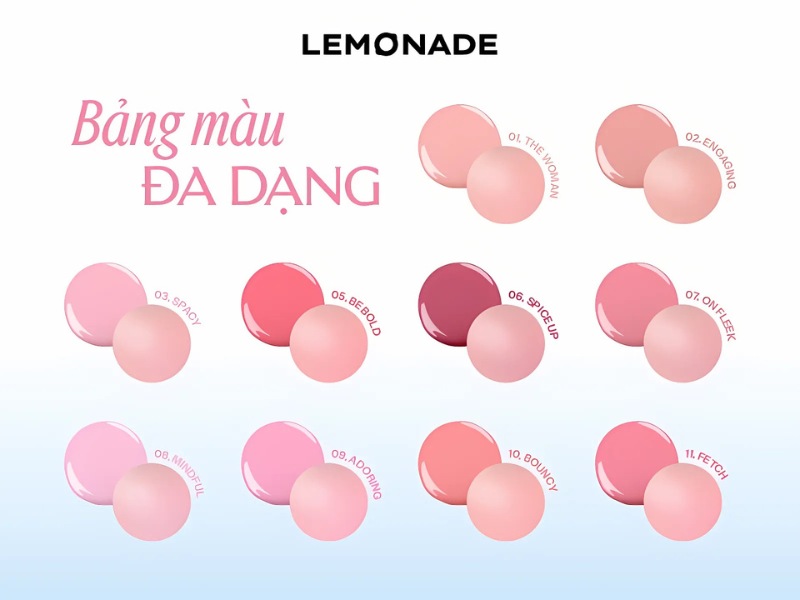 Bảng màu má hồng cushion Lemonade