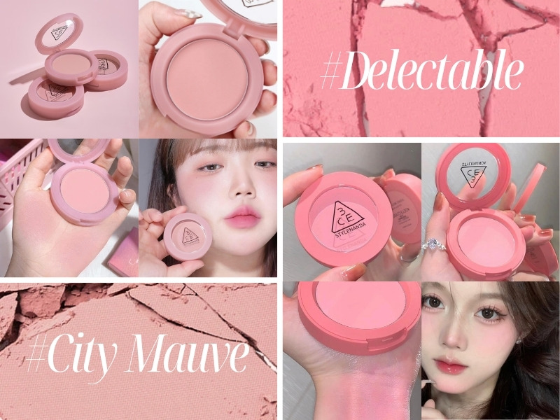 3CE Face Blush City Mauve và 3CE Face Blush Delectable