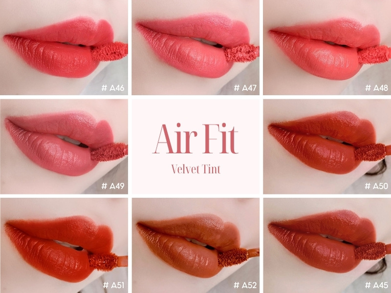 Bảng màu ver 9 Black Rouge Air Fit Velvet Tint