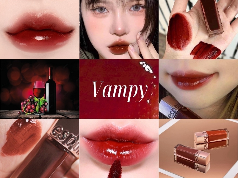 Son Espoir Vampy màu đỏ rượu cho da trắng xanh
