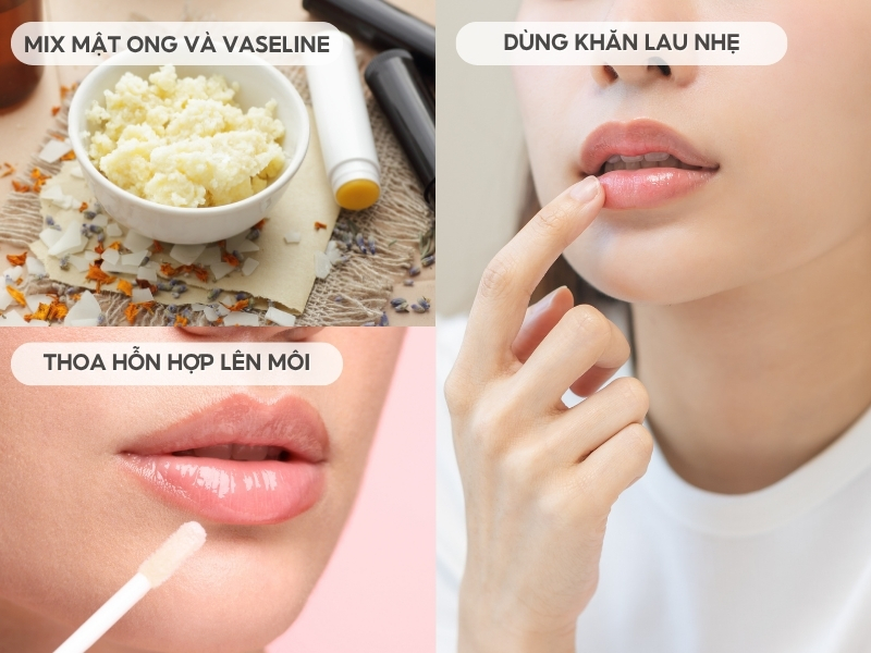 Trị thâm môi với mật ong và Vaseline