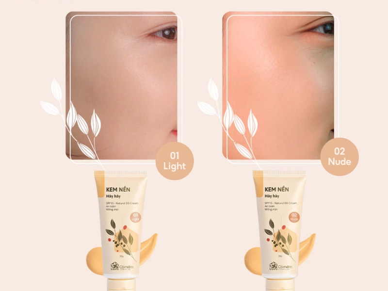 Bảng màu của kem nền Hây Hây