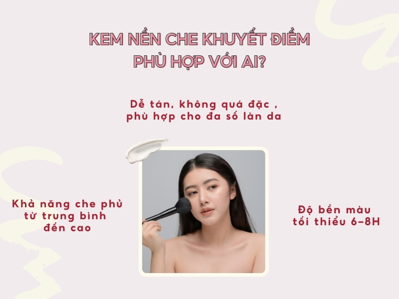 Tiêu chí chọn kem nền che khuyết điểm phù hợp