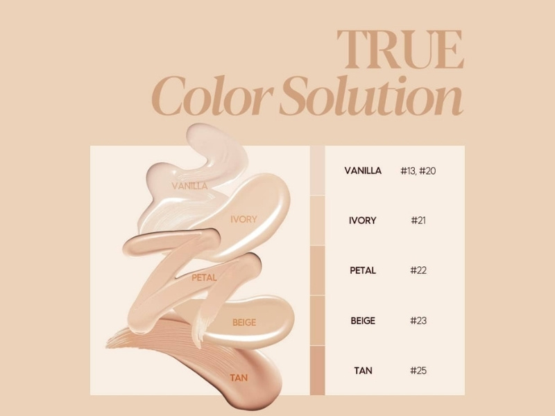 Bảng màu kem nền Espoir Pro Tailor Be Glow Foundation
