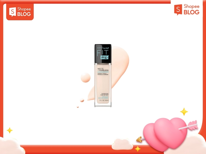 Kem nền cho da hỗn hợp Maybelline Fit Me Matte + Poreless Foundation