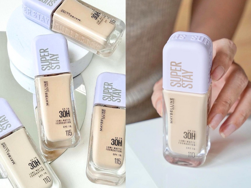 top kem nền che khuyết điểm tốt nhất Maybelline New York Superstay Lumi Matte 30H