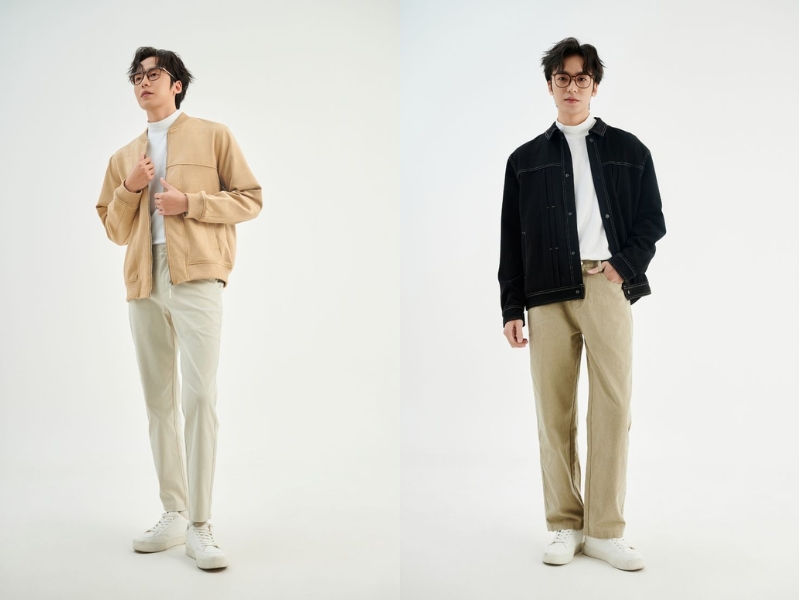 Giày sneaker phối cùng quần âu nam