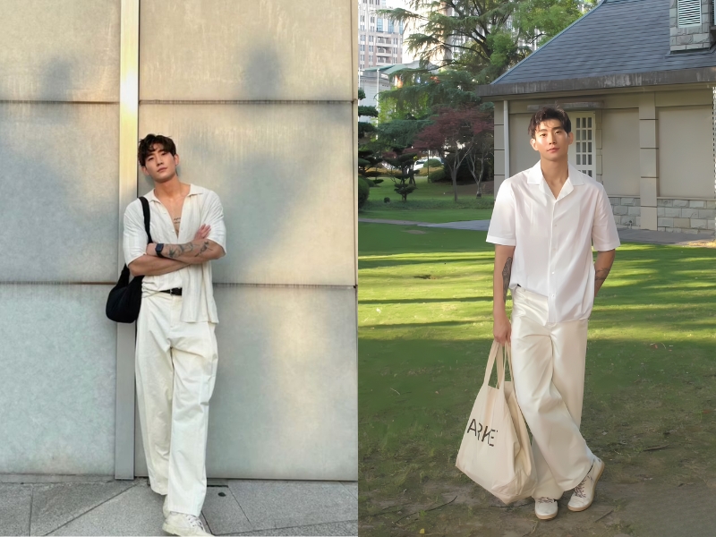 Áo sơ mi sơ vin nửa vạt là một trong những style nam đơn giản