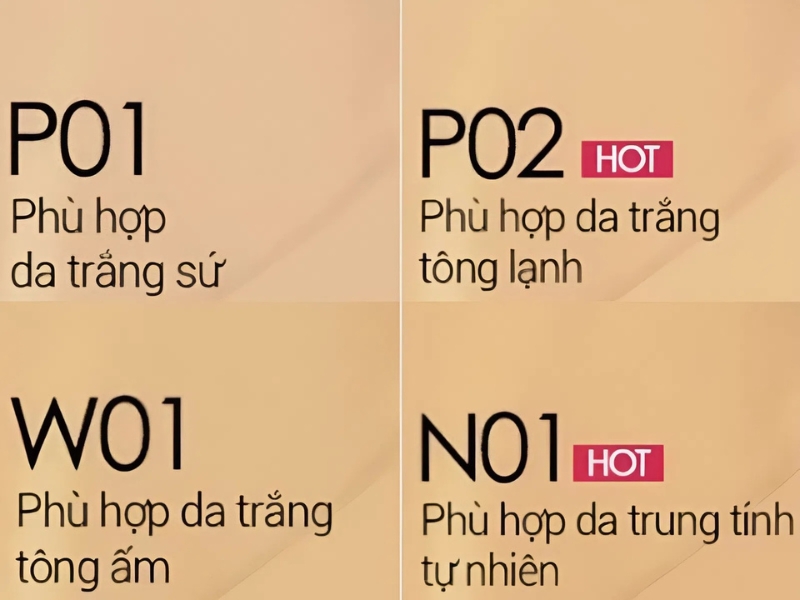 Bảng màu kem nền Carslan Traceless 