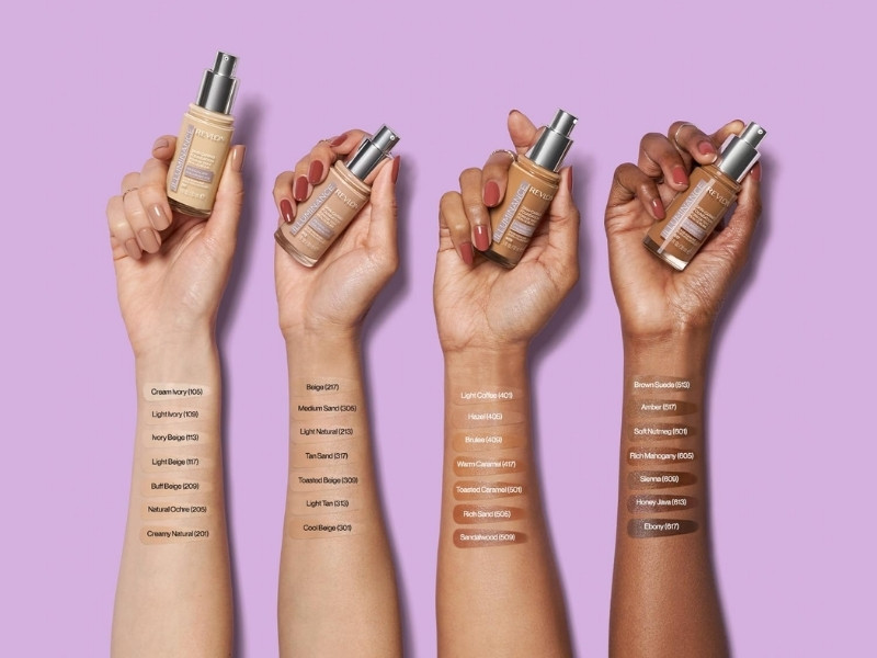 Full bảng màu kem nền Revlon Illuminance Skin-Caring