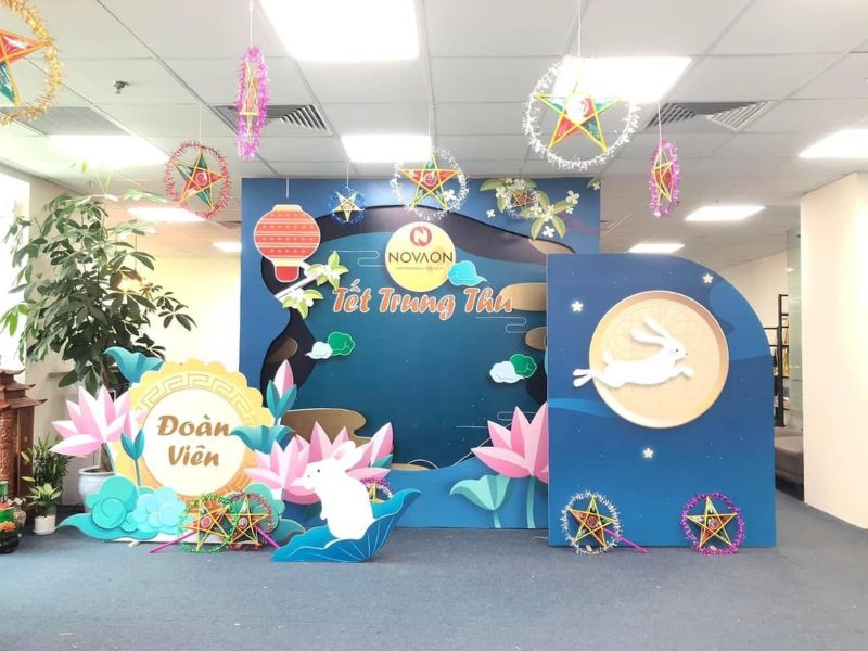 Trang trí trung thu cho văn phòng với lồng đèn