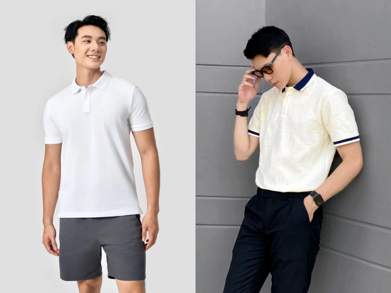 phối đồ với quần kaki nam và áo polo