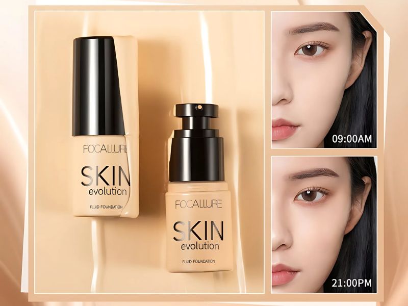 Finish và độ bền màu tốt trên da của kem nền Focallure