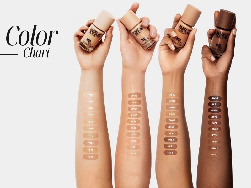 Bảng màu Make Up For Ever HD Skin Foundation