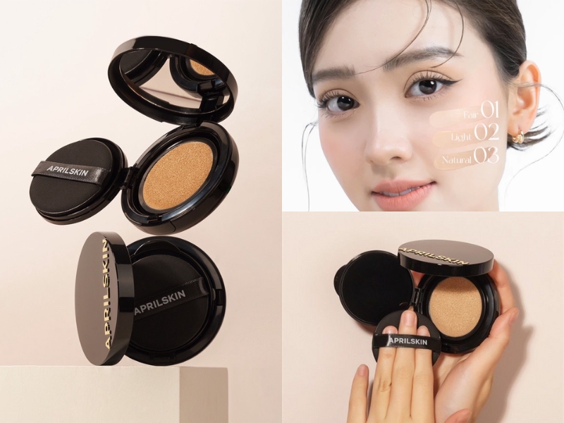 Review cushion April Skin đen