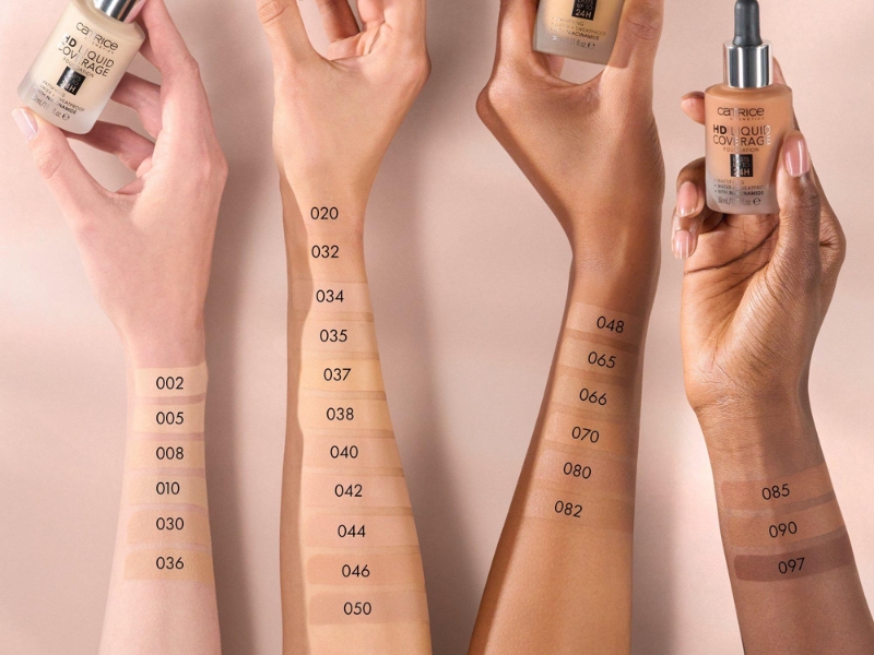 Bảng màu của kem nền  Catrice 