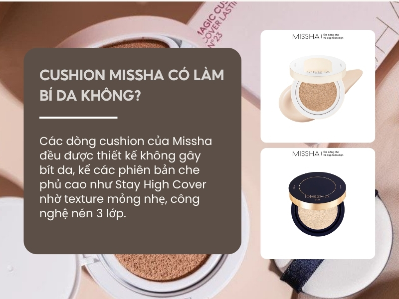 Cushion Missha không gây bí da