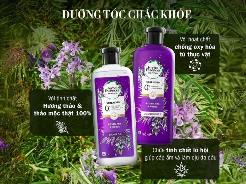 review dầu gội herbal Essences