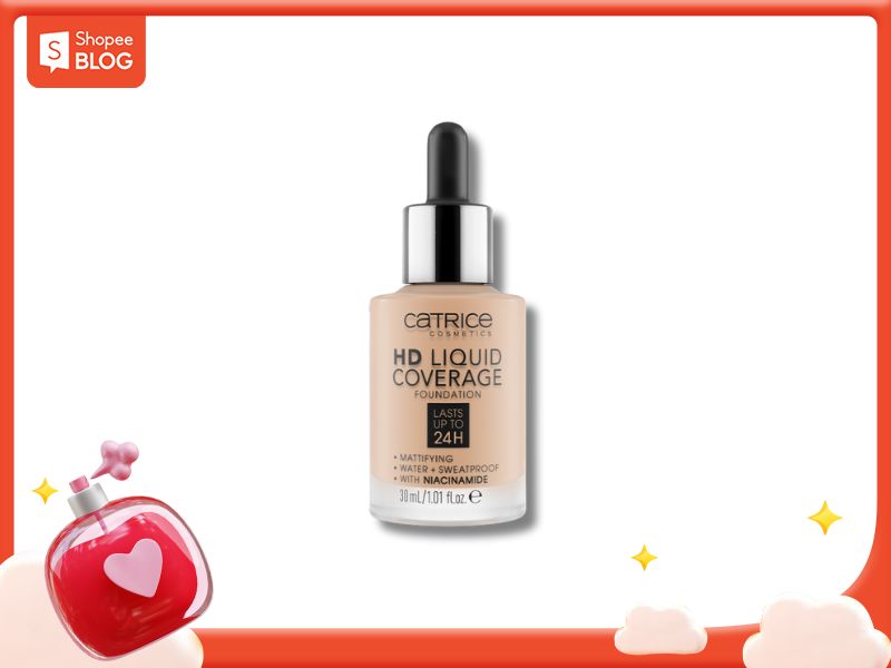 Kem nền cho da dầu mụn Catrice HD Liquid Coverage 