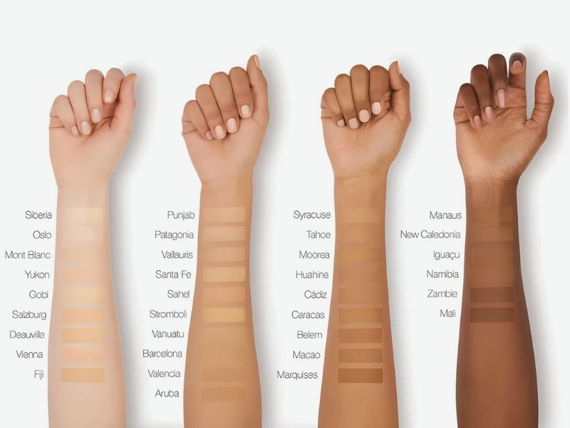 Bảng màu kem nền Nars Soft Matte Complete Foundation