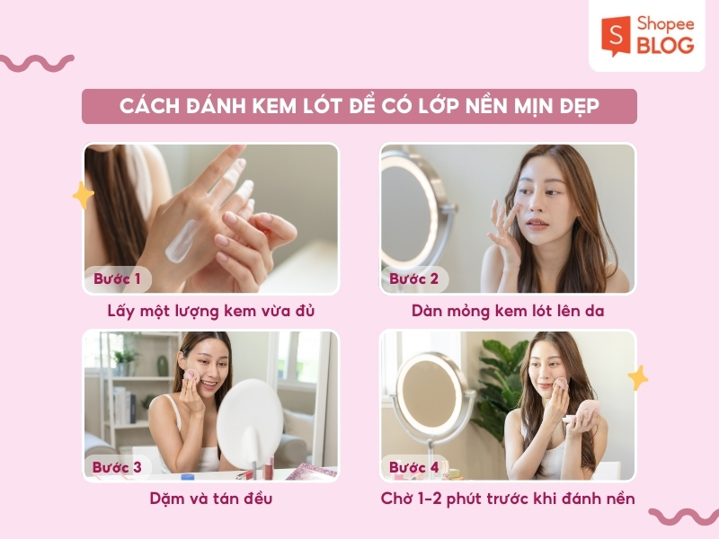 Cách dùng kem lót hiệu quả