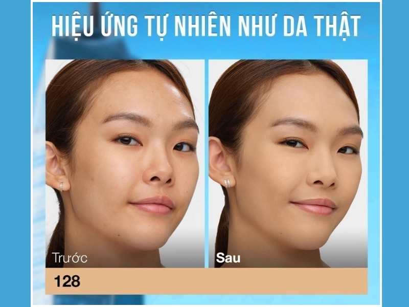 Kem nền Maybelline Fit Me mang lại hiệu ứng tự nhiên như da thật