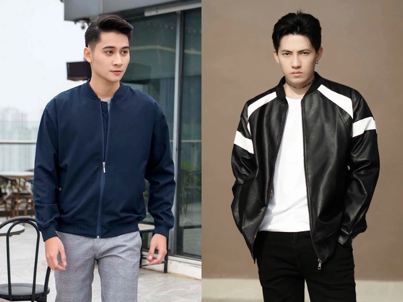 style nam ngầu phối cùng áo bomber nam