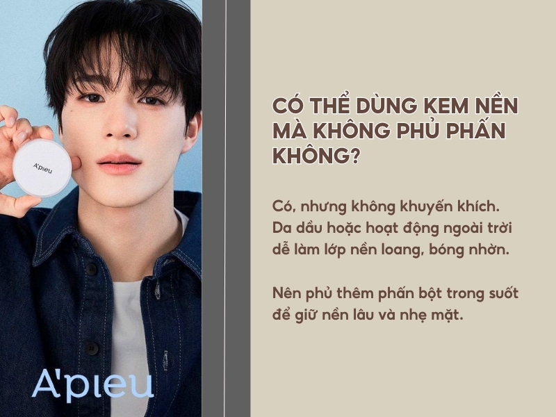 Có thể dùng kem che khuyết điểm mà không cần đánh phấn không?