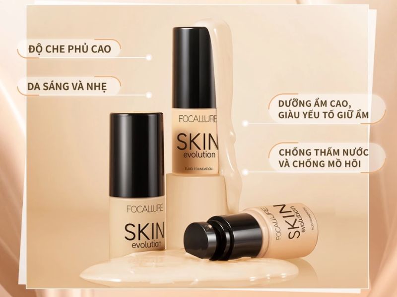 Chất kem Focallure lỏng nhẹ và dễ tán