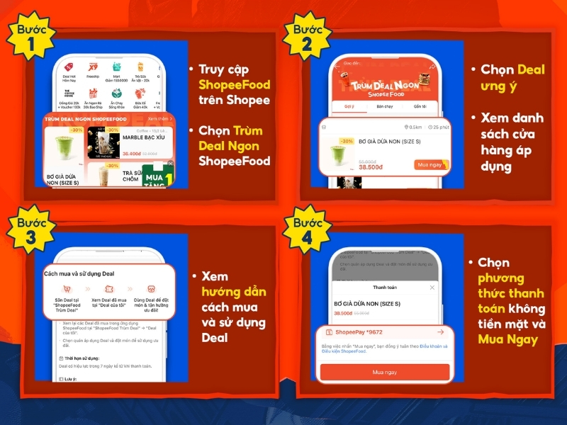 Cách mua Deal trên ứng dụng Shopee và ShopeeFood