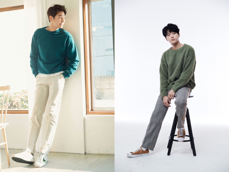 Quần kaki phối đồ với sweater nam