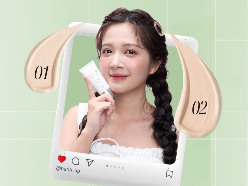 Bảng màu kem nền Naris Ailus Stress Free BB Cream