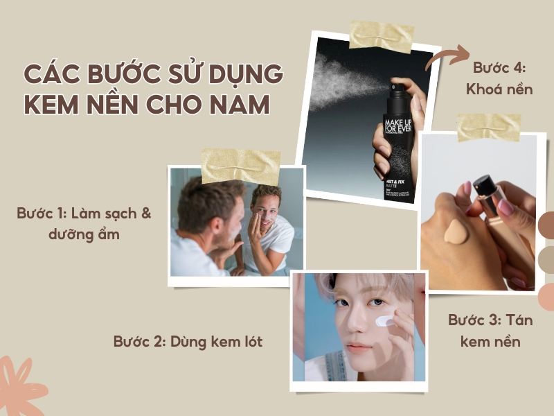Cách sử dụng kem nền cho nam đơn giản.