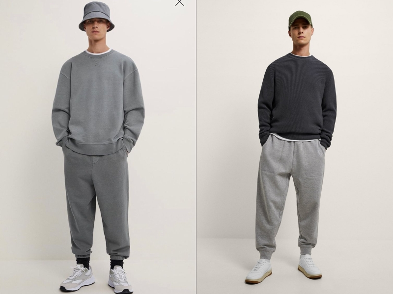 Áo thun tay dài phối cùng quần jogger