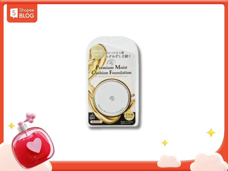 Phấn nước của Nhật Tiara Girl Premium Moist Cushion Foundation SPF50 