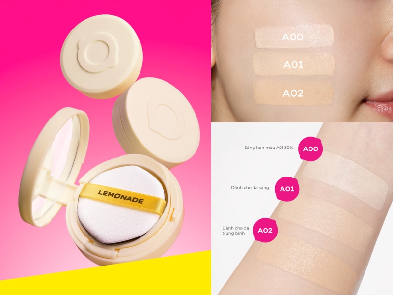 bảng màu cushion Lemonade Matte Addict