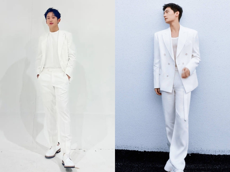 phối đồ nam all-white