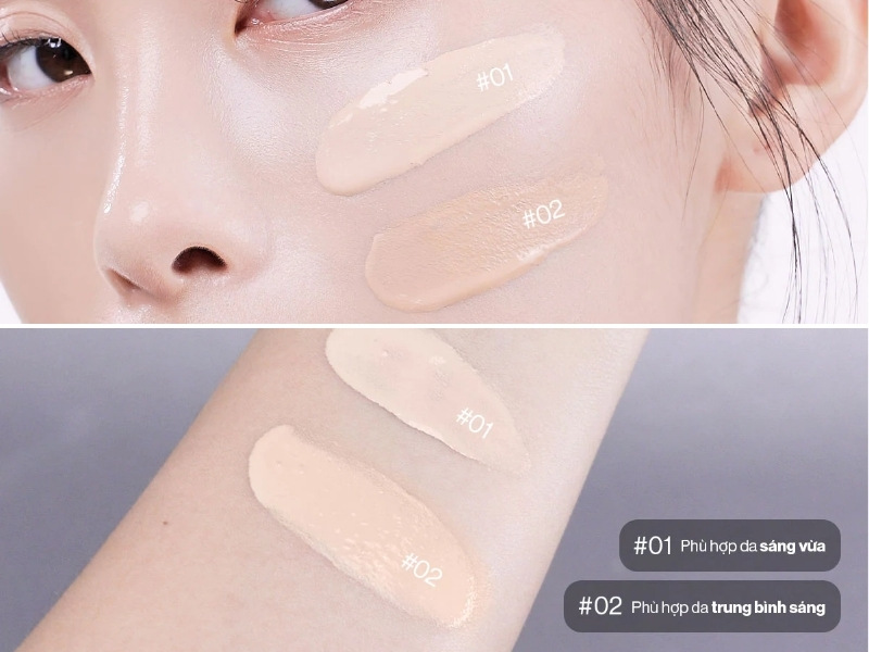 Bảng màu kem nền Glamrr Q Daily SkinTint